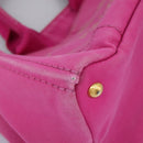 PRADA Canapa MM Tote Bag Denim Pink Gold Auth hk2211-14