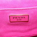 PRADA Canapa MM Tote Bag Denim Pink Gold Auth hk2211-18