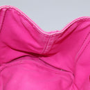 PRADA Canapa MM Tote Bag Denim Pink Gold Auth hk2211-20