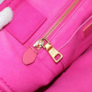 PRADA Canapa MM Tote Bag Denim Pink Gold Auth hk2211-24
