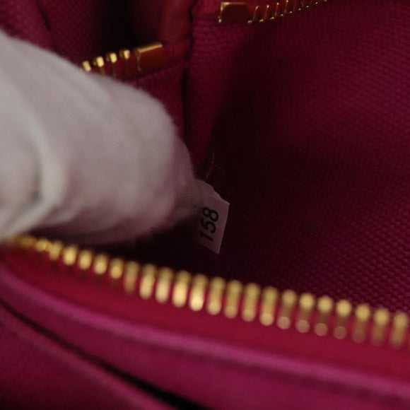 PRADA Canapa MM Tote Bag Denim Pink Gold Auth hk2211