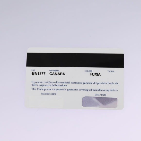 PRADA Canapa MM Tote Bag Denim Pink Gold Auth hk2211