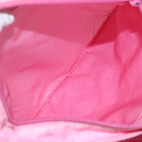 PRADA Shoulder Bag Nylon Pink Silver Auth hk2215