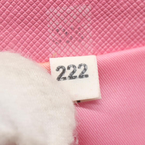 PRADA Shoulder Bag Nylon Pink Silver Auth hk2215