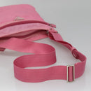 PRADA Shoulder Bag Nylon Pink Silver Auth hk2215-7