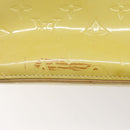 LOUIS VUITTON Monogram Vernis Houston Hand Bag Lime Yellow M91055 LV Auth hk2222-9
