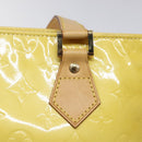LOUIS VUITTON Monogram Vernis Houston Hand Bag Lime Yellow M91055 LV Auth hk2222-18