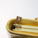 LOUIS VUITTON Monogram Vernis Houston Hand Bag Lime Yellow M91055 LV Auth hk2222-19