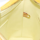 LOUIS VUITTON Monogram Vernis Houston Hand Bag Lime Yellow M91055 LV Auth hk2222-21