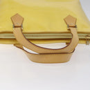 LOUIS VUITTON Monogram Vernis Houston Hand Bag Lime Yellow M91055 LV Auth hk2222-7