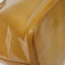 LOUIS VUITTON Monogram Vernis Houston Hand Bag Beige M91004 LV Auth hk2233-16
