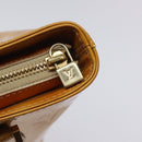 LOUIS VUITTON Monogram Vernis Houston Hand Bag Beige M91004 LV Auth hk2233-18