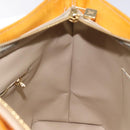 LOUIS VUITTON Monogram Vernis Houston Hand Bag Beige M91004 LV Auth hk2233-19
