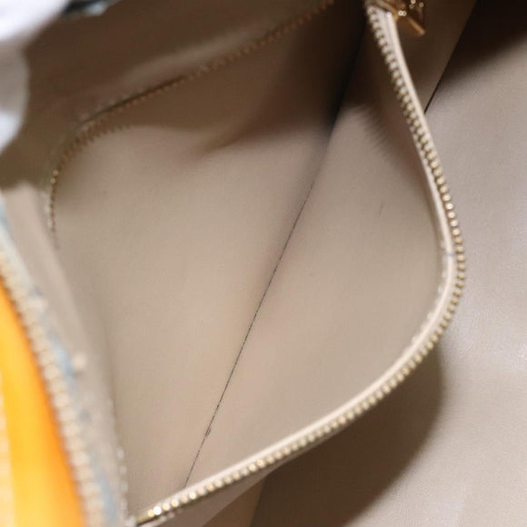 LOUIS VUITTON Monogram Vernis Houston Hand Bag Beige M91004 LV Auth hk2233