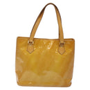 LOUIS VUITTON Monogram Vernis Houston Hand Bag Beige M91004 LV Auth hk2233-2