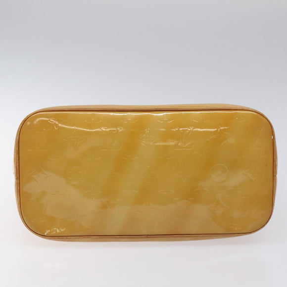 LOUIS VUITTON Monogram Vernis Houston Hand Bag Beige M91004 LV Auth hk2233