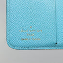 LOUIS VUITTON Monogram Groom Compact Zip Wallet Blue M60036 LV Auth hk2238-17