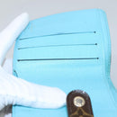 LOUIS VUITTON Monogram Groom Compact Zip Wallet Blue M60036 LV Auth hk2238-11