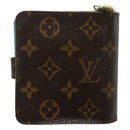 LOUIS VUITTON Monogram Groom Compact Zip Wallet Blue M60036 LV Auth hk2238-2