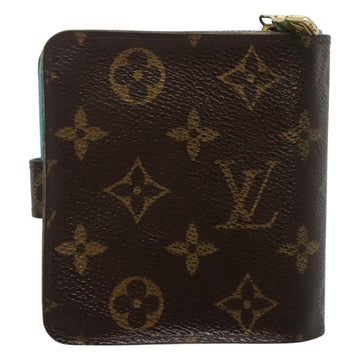 LOUIS VUITTON Monogram Groom Compact Zip Wallet Blue M60036 LV Auth hk2238 - 0