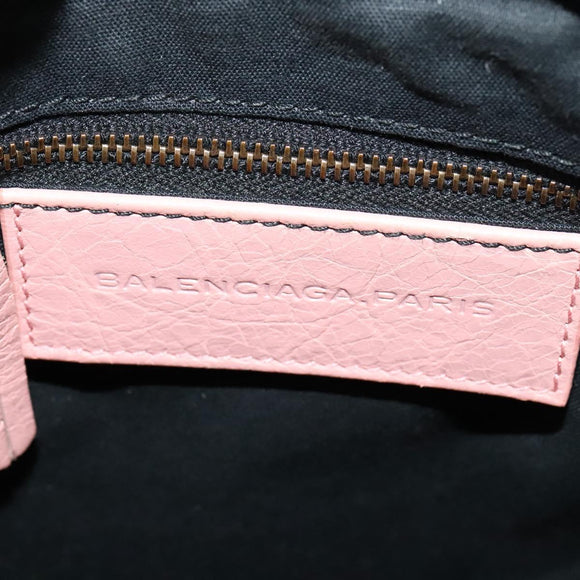 BALENCIAGA Shoulder Bag Leather Pink 310250 Auth hk2257V