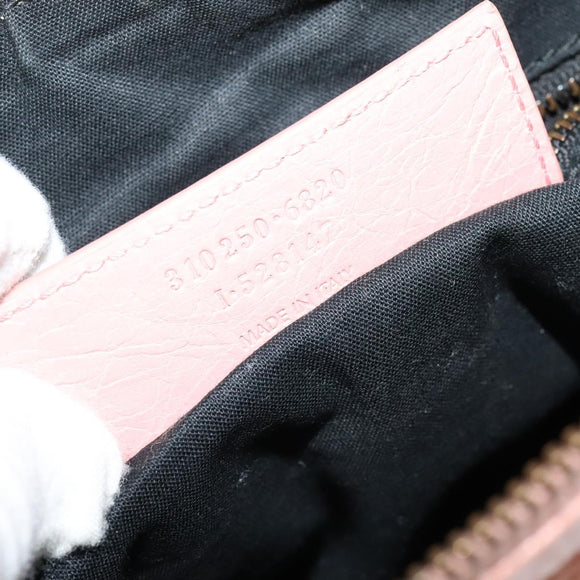 BALENCIAGA Shoulder Bag Leather Pink 310250 Auth hk2257V