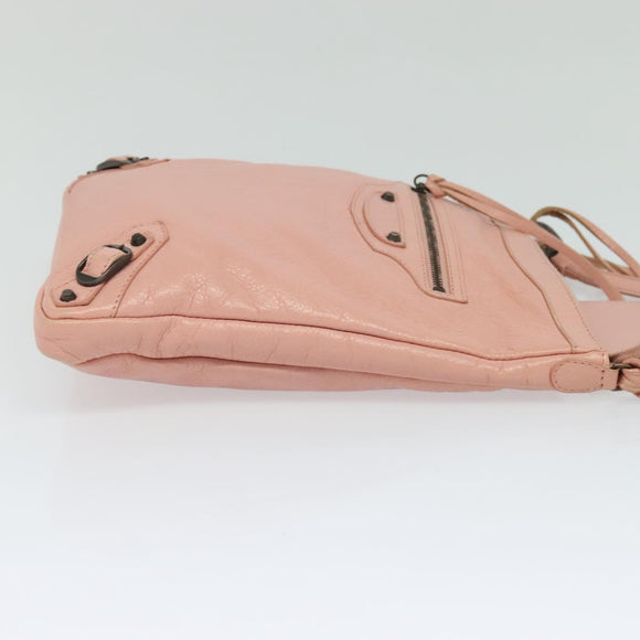 BALENCIAGA Shoulder Bag Leather Pink 310250 Auth hk2257V