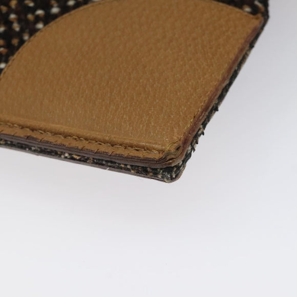 PRADA Hand Bag Wool Brown Auth hk2259