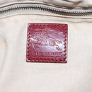 BURBERRY Nova Check Tote Bag PVC Red Silver Auth hk2263-18