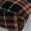 BURBERRY Nova Check Hand Bag Wool Red Black Auth hk2273-16