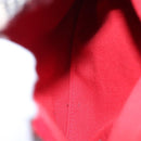 BURBERRY Nova Check Hand Bag Wool Red Black Auth hk2273-11