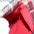 BURBERRY Nova Check Hand Bag Wool Red Black Auth hk2273-17
