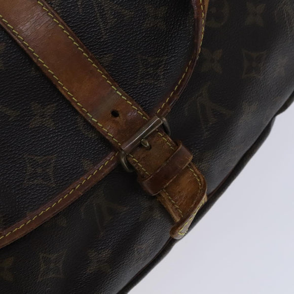 LOUIS VUITTON Monogram Saumur 35 Shoulder Bag M42254 LV Auth hk2284