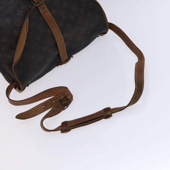 LOUIS VUITTON Monogram Saumur 35 Shoulder Bag M42254 LV Auth hk2284