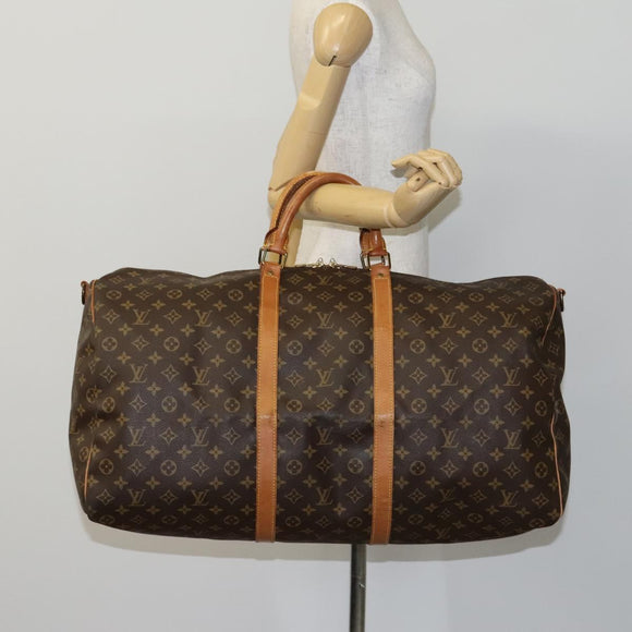 LOUIS VUITTON Monogram Keepall Bandouliere 60 Boston Bag M41412 LV Auth hk2300