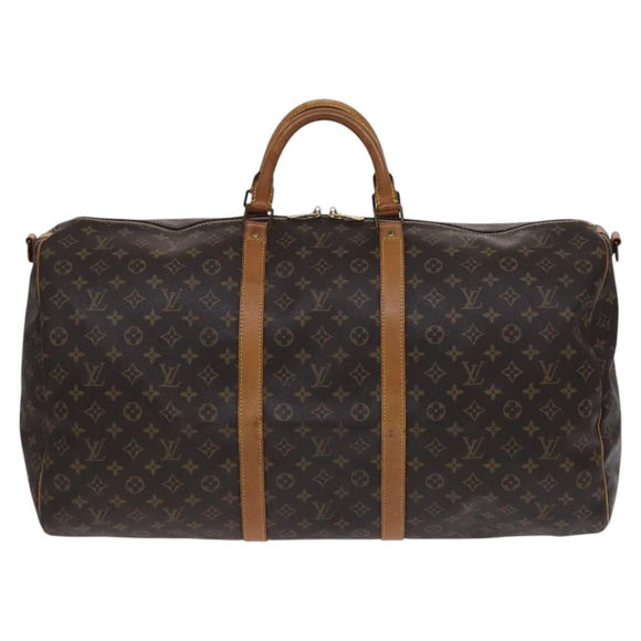 LOUIS VUITTON Monogram Keepall Bandouliere 60 Boston Bag M41412 LV Auth hk2300
