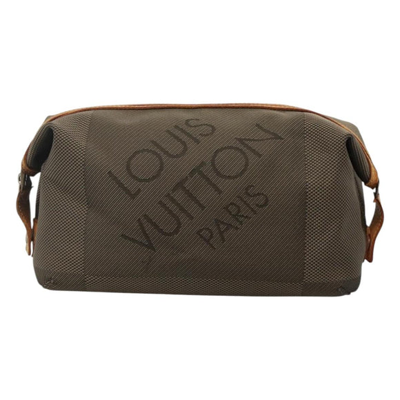 LOUIS VUITTON Damier Geant Trousse Albatross Clutch Bag Khaki M93089 Auth hk2315
