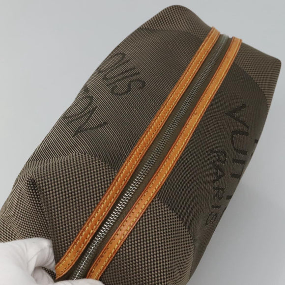 LOUIS VUITTON Damier Geant Trousse Albatross Clutch Bag Khaki M93089 Auth hk2315