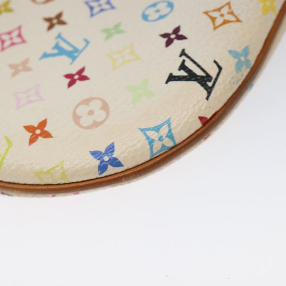 LOUIS VUITTON Monogram Multicolor Pochette GM Pouch White M60027 LV Auth hk2317