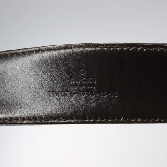 GUCCI GG Canvas Belt 35.4"" Beige 114876 Auth hk2325