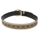 GUCCI GG Canvas Belt 35.4"" Beige 114876 Auth hk2325-3