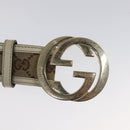 GUCCI GG Canvas Belt 35.4"" Beige 114876 Auth hk2325-6