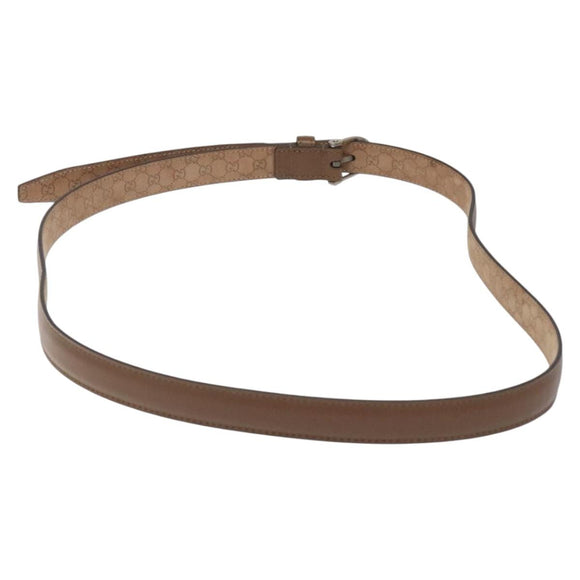 GUCCI Belt Leather 42.9"" Brown Auth hk2326