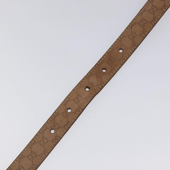 GUCCI Belt Leather 42.9"" Brown Auth hk2326