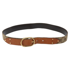 GUCCI GG Canvas Belt 35.8"""" Beige 121290 Auth hk2327 - 0