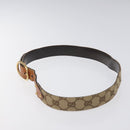 GUCCI GG Canvas Belt 35.8"""" Beige 121290 Auth hk2327-4