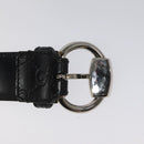 GUCCI GG Canvas Guccissima Belt Leather 40.2"" Black 162942 Auth hk2328-7