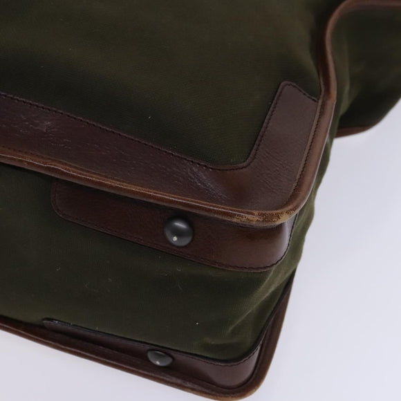 GUCCI Shoulder Bag Canvas Khaki Auth hk2330