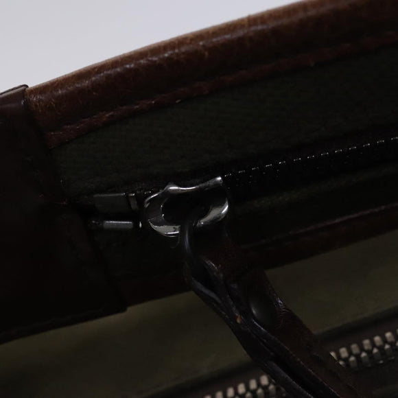 GUCCI Shoulder Bag Canvas Khaki Auth hk2330