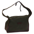 GUCCI Shoulder Bag Canvas Khaki Auth hk2330-1
